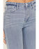 Image #2 - Just Black Denim Women's Light Wash Cropped Kick Flare Jeans, Blue, hi-res