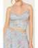 Image #2 - Originality Women's Boot Barn Exclusive Printed Lace Corset Tank, Blue, hi-res