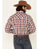 Image #4 - Wrangler 20X Men's Advanced Comfort Small Plaid Print Long Sleeve Snap Western Shirt , Red, hi-res
