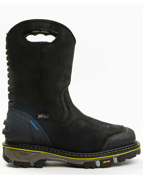 Image #2 - Cody James Men's Waterproof Met Guard Western Work Boots - Composite Toe, Black, hi-res