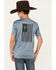 Image #4 - Ariat Boys' Spirited Short Sleeve Performance Shirt , Blue, hi-res