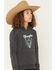 Image #2 - Wrangler Boys' Steer Hooded Sweatshirt, Black, hi-res