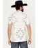 Hooey Men's Hot-Shot Southwestern Print Polo, White, hi-res