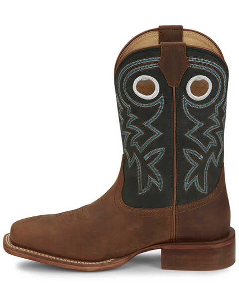 Image #3 - Justin Men's Frontier Western Boots - Broad Square Toe, Tan, hi-res