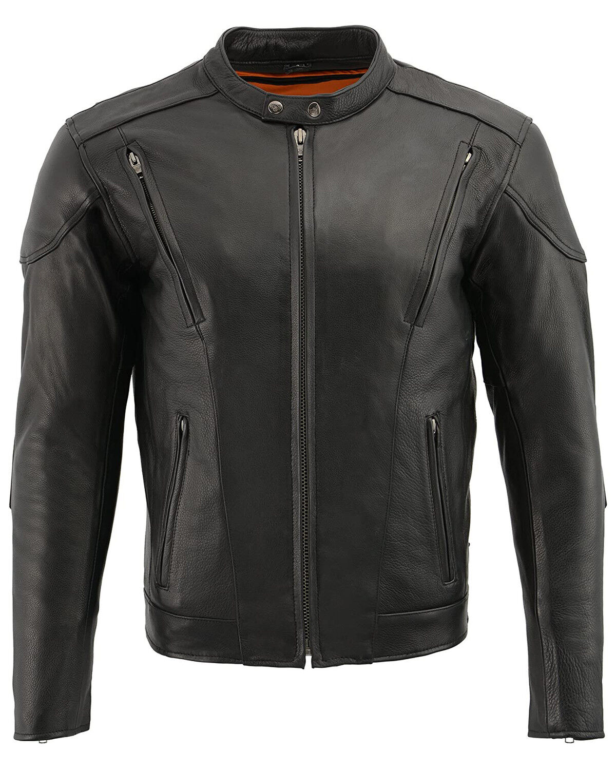 Image #2 - Milwaukee Leather Men's 4X Side Lace Vented Scooter Jacket - Big, Black, hi-res