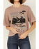 Image #3 - Cleo + Wolf Women's Adrian Boxy Cropped Graphic Tee, Bark, hi-res