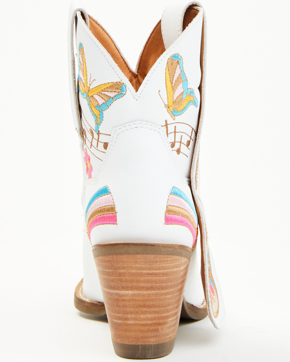 Image #5 - Dingo Women's Melody Short Western Boots - Round Toe, White, hi-res