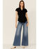Image #3 - Scully Women's Cap Sleeve Peruvian Cotton Top, Black, hi-res