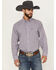 Image #1 - Ariat Men's Roger Plaid Print Long Sleeve Button-Down Western Shirt, Purple, hi-res