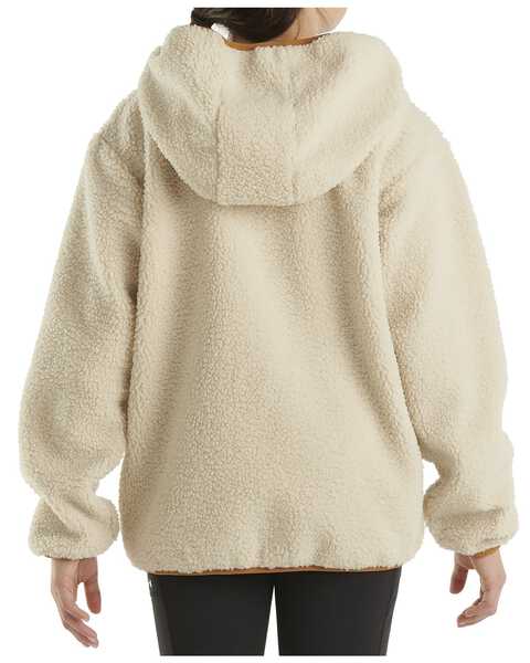 Image #2 - Carhartt Toddler Girls' 1/4 Snap Fleece Sweatshirt , Off White, hi-res