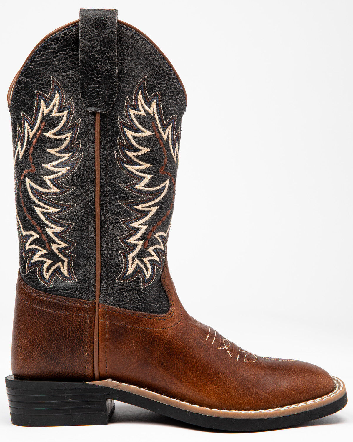 Image #2 - Cody James Boys' Ryder Western Boots - Square Toe, Brown/blue, hi-res
