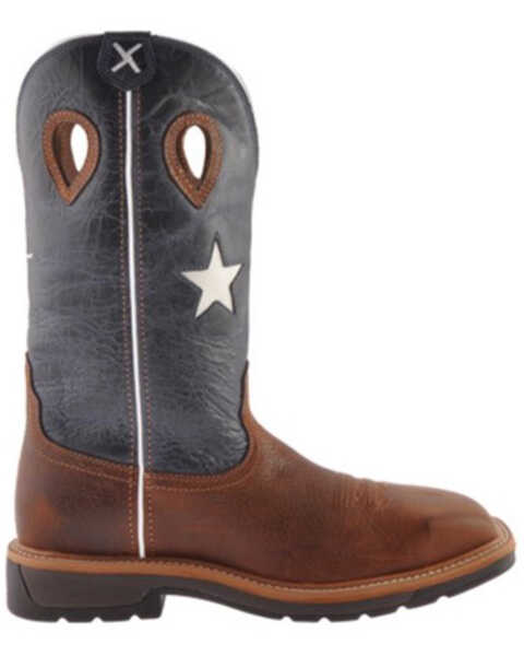 Image #2 - Twisted X Men's Texas Flag Lite Western Work Boots - Steel Toe - Extended Sizes , Multi, hi-res