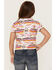 Image #4 - Shyanne Girls' Southwestern Print Knit Tie Top, White, hi-res