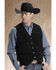 Image #1 - Roper Suede Vest - Big & Tall, Black, hi-res