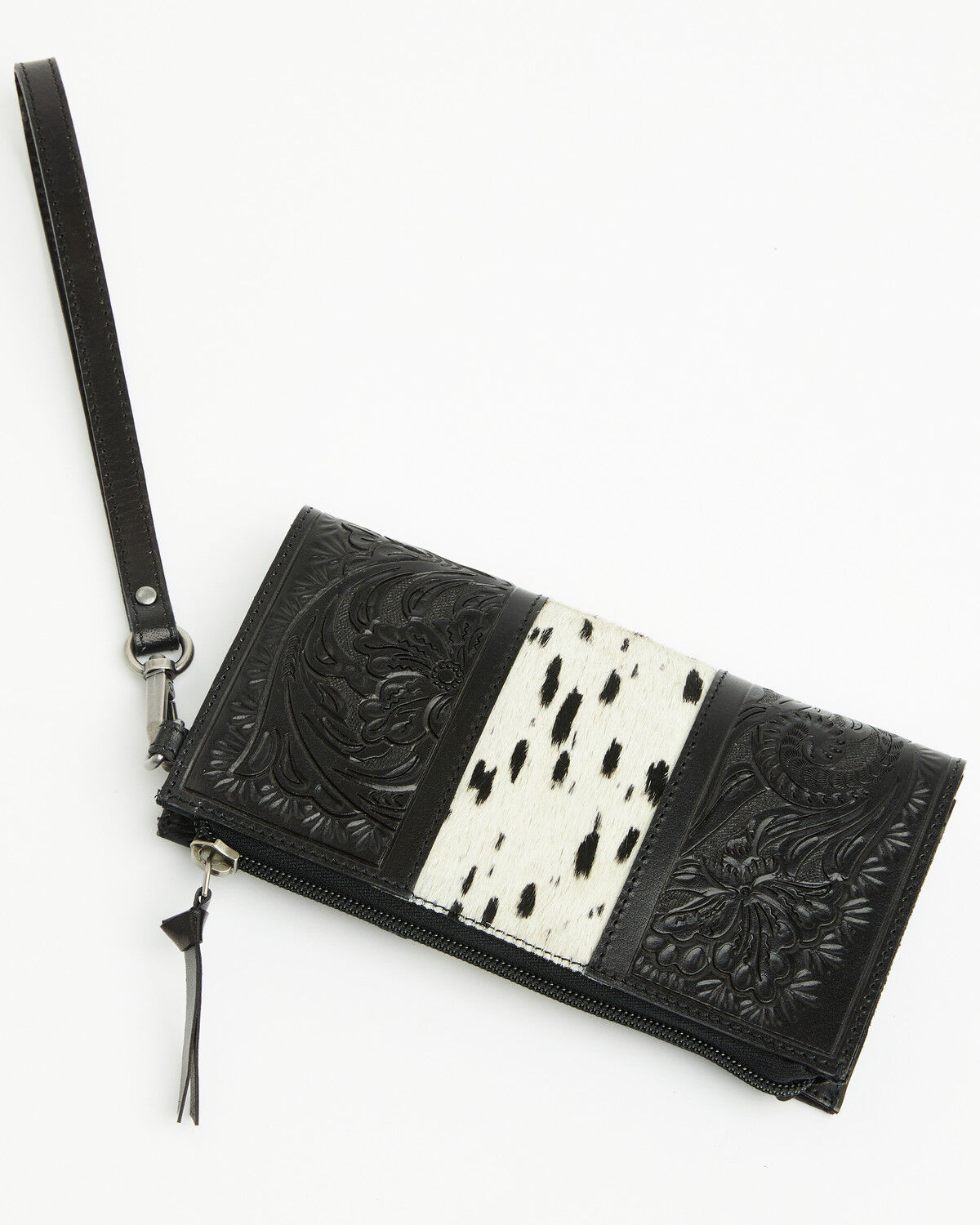 Image #4 - Idyllwind Women's Geneva Hairon Cowhide Clutch, Black, hi-res