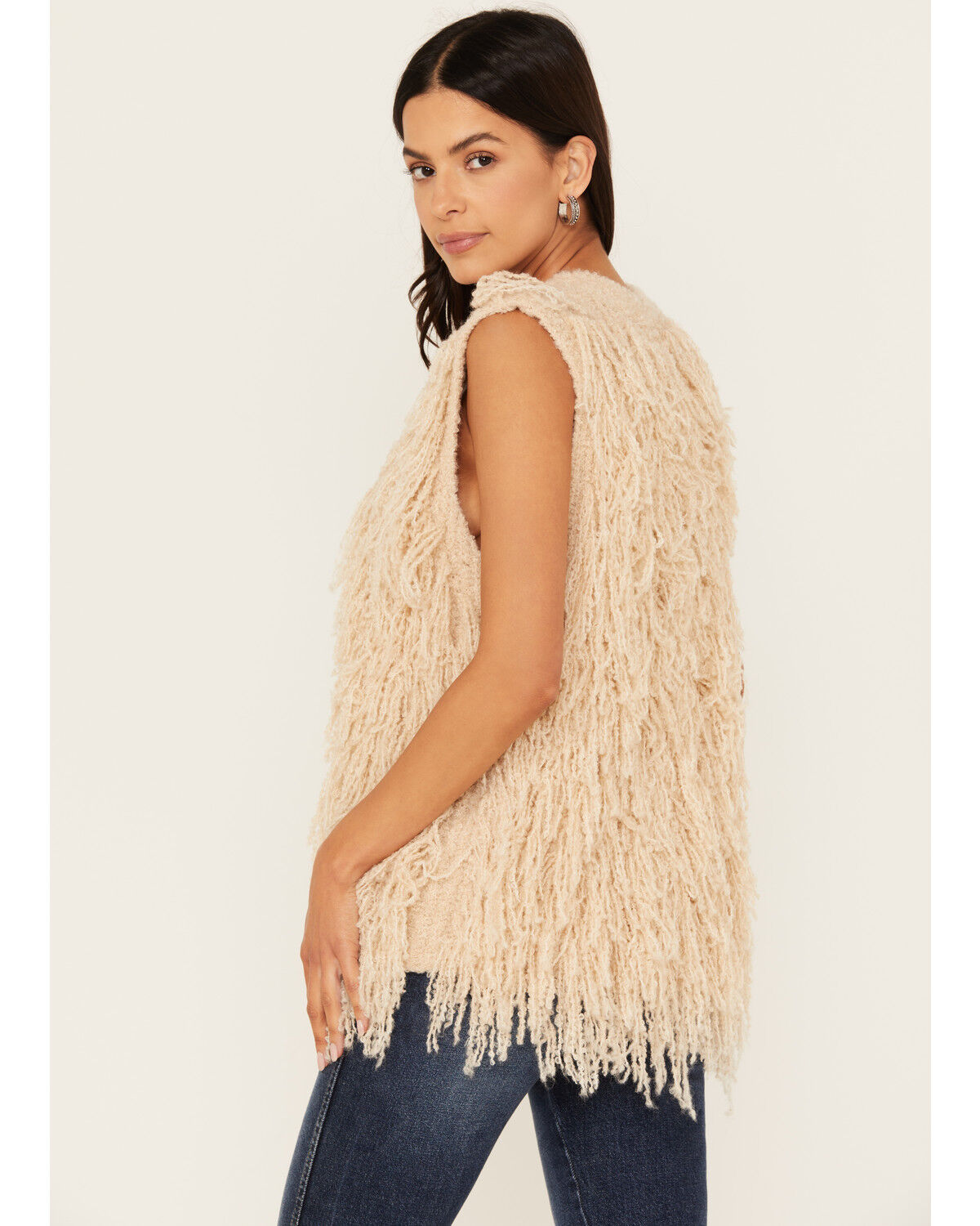 Image #4 - Mystree Women's Knit Fringe Sweater Vest, , hi-res
