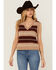 Image #1 - Pendleton Women's Striped Sweater Vest, Tan, hi-res
