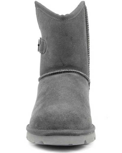 Image #3 - Superlamb Women's Argali Buckle Casual Pull On Boots - Round Toe, Charcoal, hi-res
