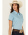 Image #2 - Rough Stock by Panhandle Women's Southwestern Geo Print Short Sleeve Snap Stretch Western Shirt , Aqua, hi-res