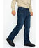 Image #4 - Hawx Men's Medium Dark Wash Stretch Work Denim Jeans , Indigo, hi-res