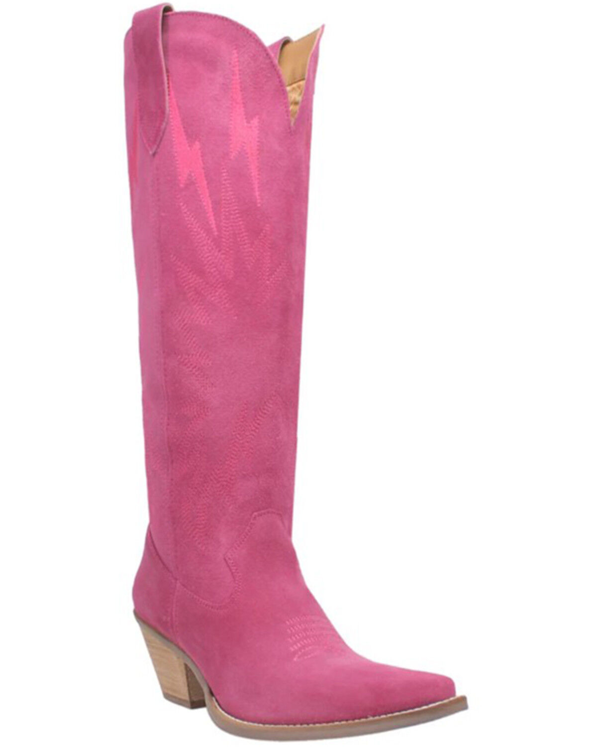 Image #1 - Dingo Women's Thunder Road Western Boots - Snip Toe, Fuchsia, hi-res
