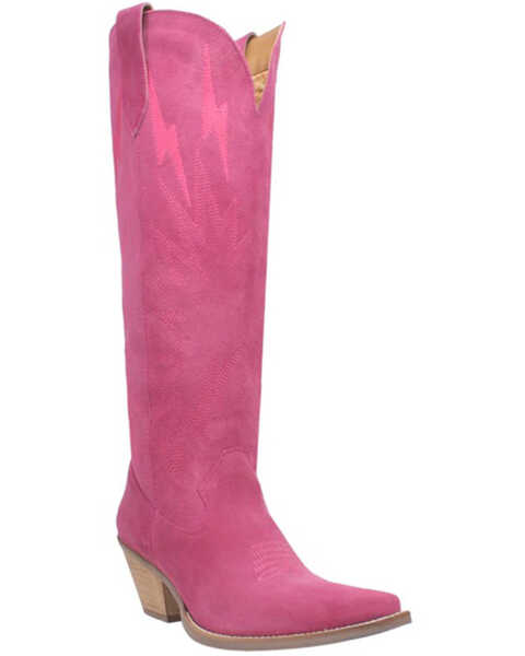 Dingo Women's Thunder Road Western Performance Boots - Pointed Toe, Fuchsia, hi-res