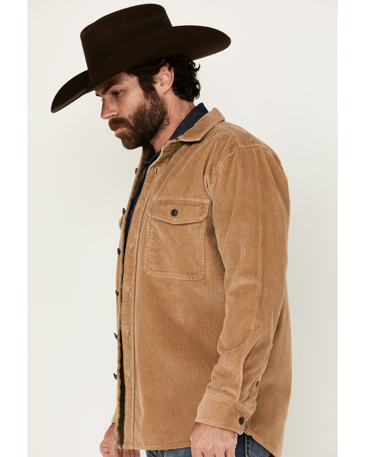 Image #2 - Pendleton Men's Belmont Corduroy Button-Down Shacket, Tan, hi-res
