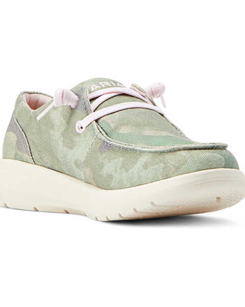 Image #1 - Ariat Women's Camo Print Hilo Casual Shoes - Moc Toe , Green, hi-res