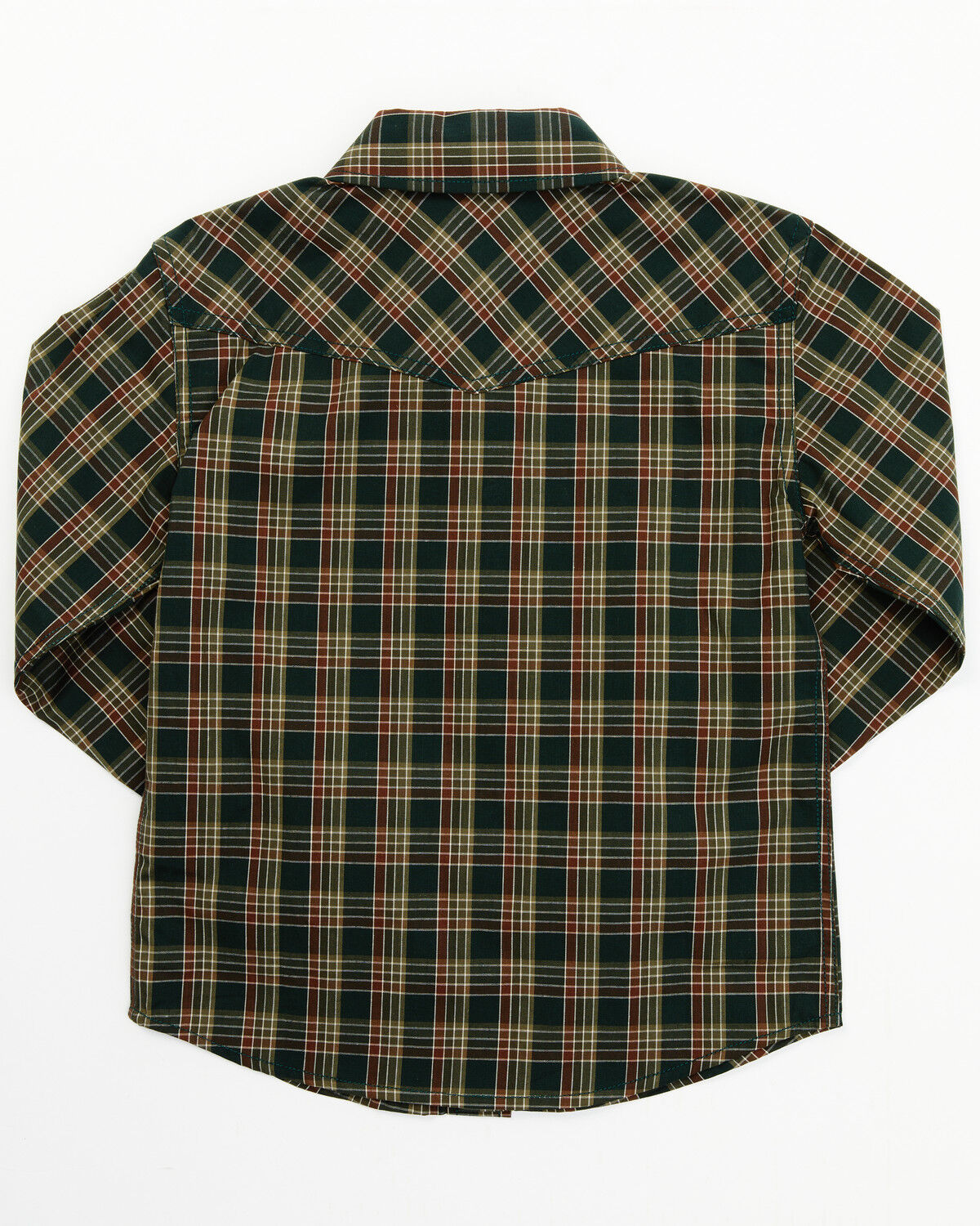 Image #3 - Cody James Toddler Boys' Douglas Fir Plaid Print Long Sleeve Snap Western Shirt - Toddler, Green, hi-res