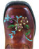 Image #2 - Smoky Mountain Toddler Girls' Floralie Western Boots - Broad Square Toe, Brown, hi-res
