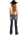 Image #1 - Rock & Roll Denim Girls' Star & Horseshoe Medium Bootcut Jeans, Blue, hi-res