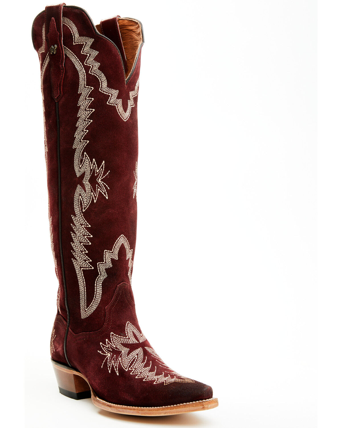 Image #1 - Dan Post Women's Marlowe Suede Western Boots - Snip Toe, , hi-res
