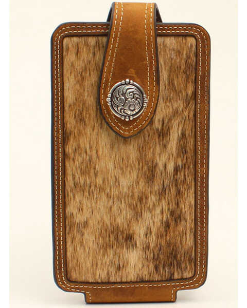 Image #1 - M & F Western Nocona Hair-On Cell Phone Case, Brown, hi-res