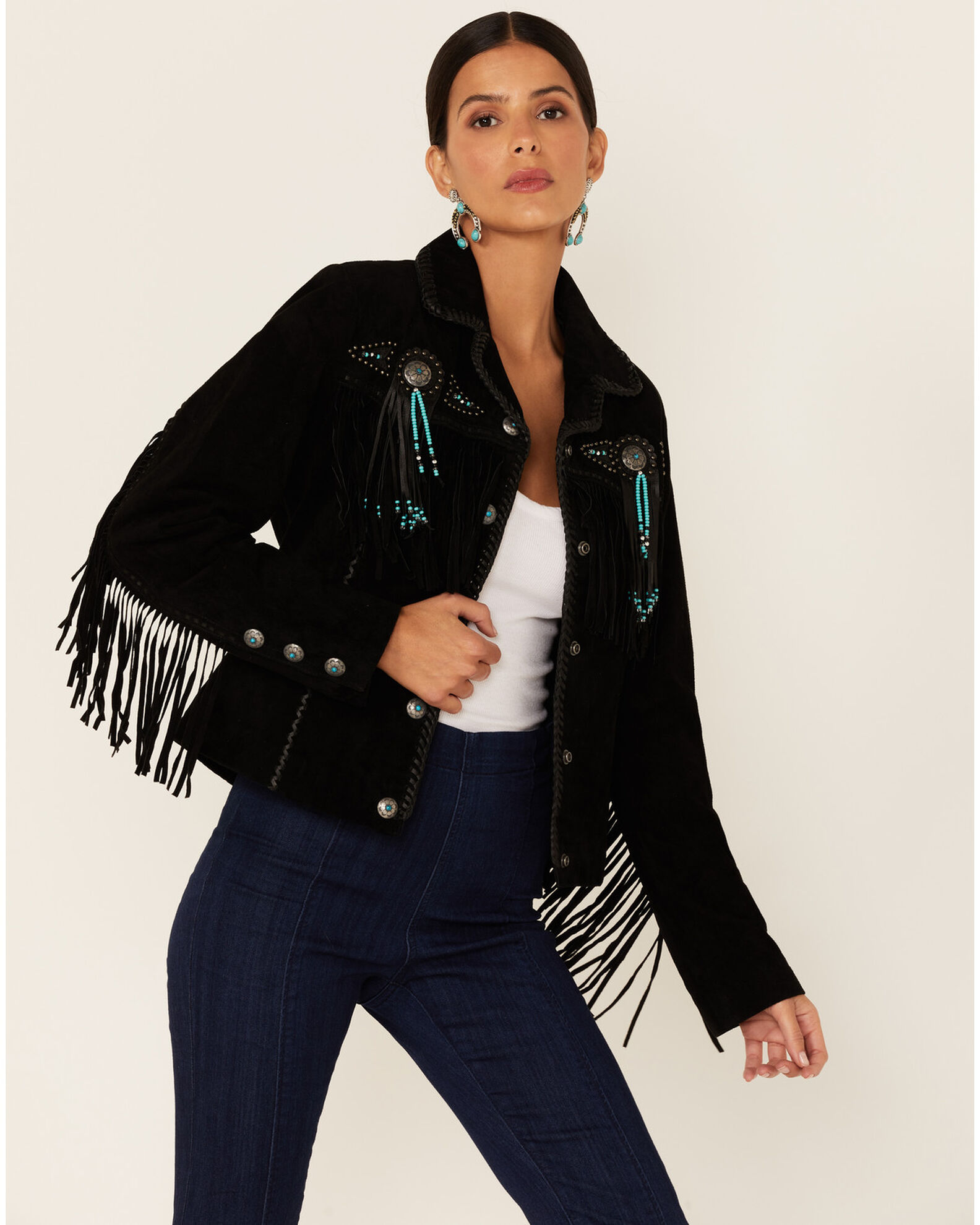 Scully Women s Fringe Beaded Suede Jacket Sheplers