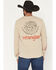 Image #4 - Wrangler Men's Boot Barn Exclusive Vivan Los Vaqueros Long Sleeve Graphic T-Shirt, Taupe, hi-res