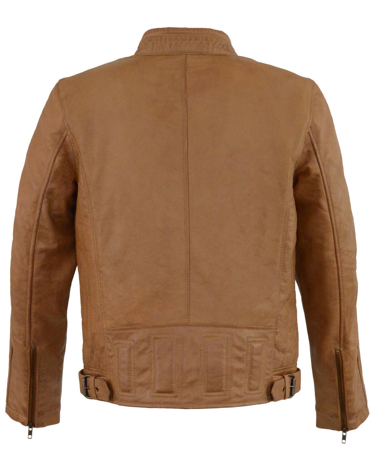 Image #3 - Milwaukee Leather Men's Tan Stand Up Collar Leather Jacket - 4X, Tan, hi-res