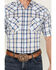 Image #3 - Ely Walker Men's Plaid Print Short Sleeve Pearl Snap Western Shirt - Tall, White, hi-res