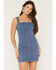 Image #1 - 26 International Women's Medium Wash Denim Sleeveless Tube Mini Dress, Medium Wash, hi-res