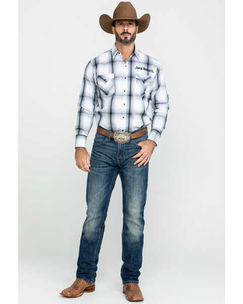 Jack Daniel's Men's Embroidered Large Plaid Long Sleeve Western Shirt |  Sheplers