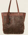 Shyanne Women's Tooled Concealed Carry Tote, Brown, hi-res