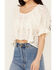 Image #3 - Free People Women's Stacey Lace Cropped Shirt, Ivory, hi-res