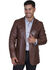 Image #1 - Scully Men's Lamb Leather Blazer - Big and Tall, Chocolate, hi-res