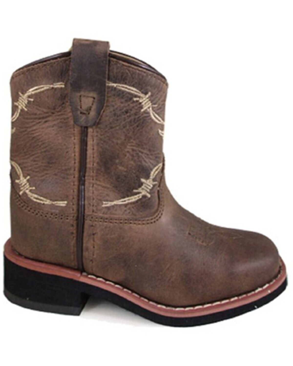 Image #1 - Smoky Mountain Toddler Boys' Logan Western Boots - Broad Square Toe, Brown, hi-res
