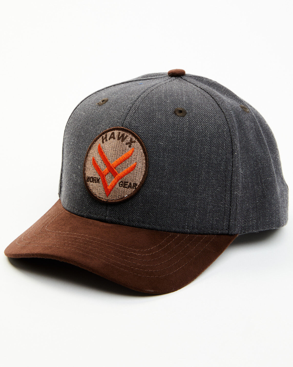 Image #1 - Hawx Men's Circle Patch Ball Cap, Dark Grey, hi-res