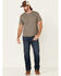 Image #2 - North River Men's Solid Slub Short Sleeve T-Shirt, Grey, hi-res
