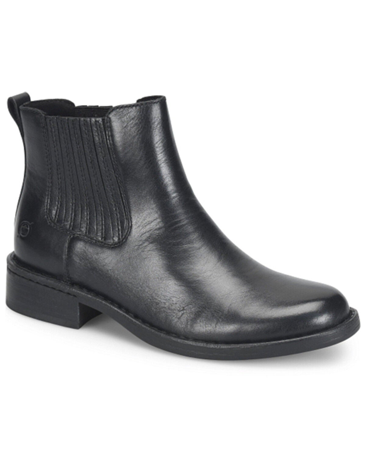 Born Women's Cici Chelsea Booties - Round Toe, Black, hi-res