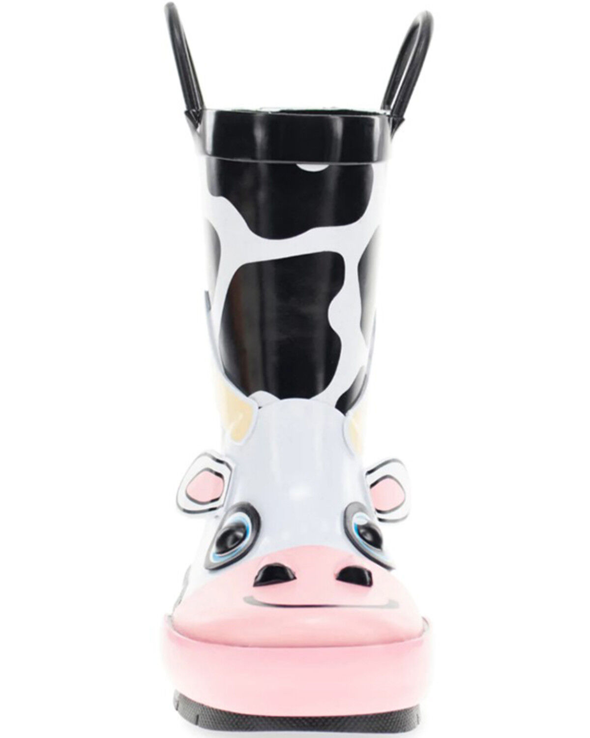 Image #4 - Western Chief Girls' Colbie Cow Rain Boots, Black, hi-res