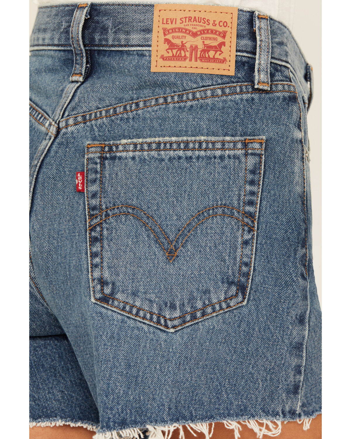 Image #4 - Levi's Women's Medium Wash Call It A Good Day High Waisted Mom Shorts, , hi-res
