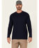 Hawx Men's Thermal Henley Long Sleeve Work Shirt, Navy, hi-res