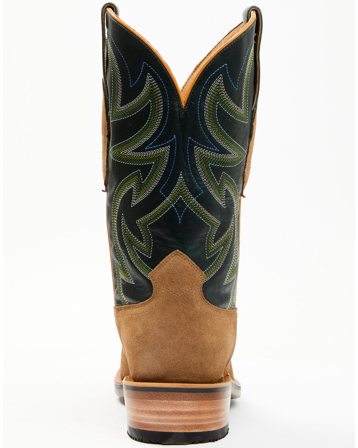 Image #5 - RANK 45® Men's Archer Roughout Western Boots - Square Toe, Forest Green, hi-res